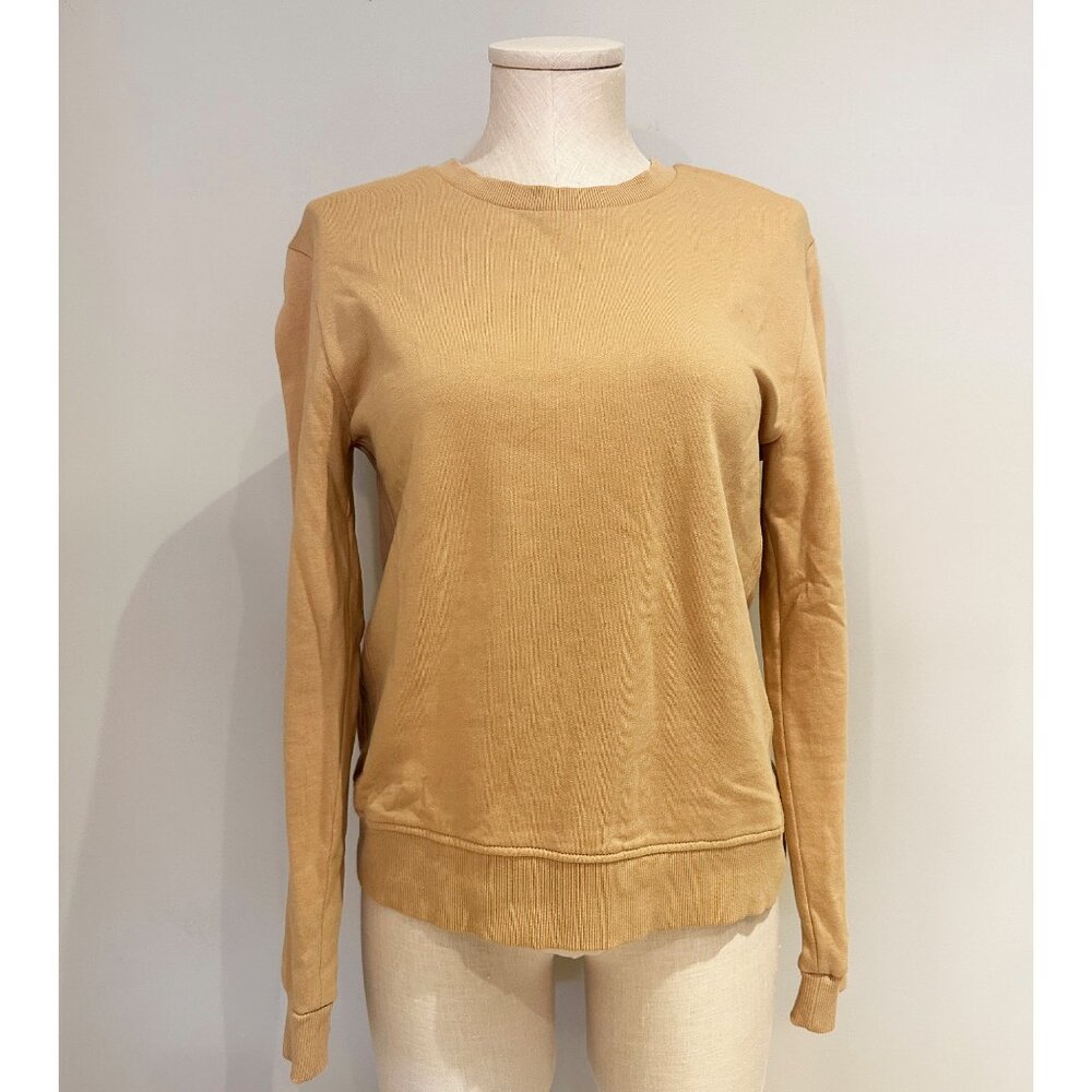 Aware By Vera Moda Crewneck Sweatshirt Camel Brown Womens Size XS 100% Cotton